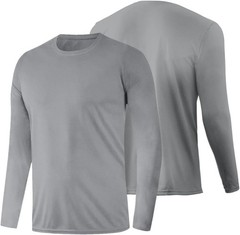 Men’s UPF 50+ Long Sleeve Rash Guard�CQuick Dry Sun Protection Shirt for Running