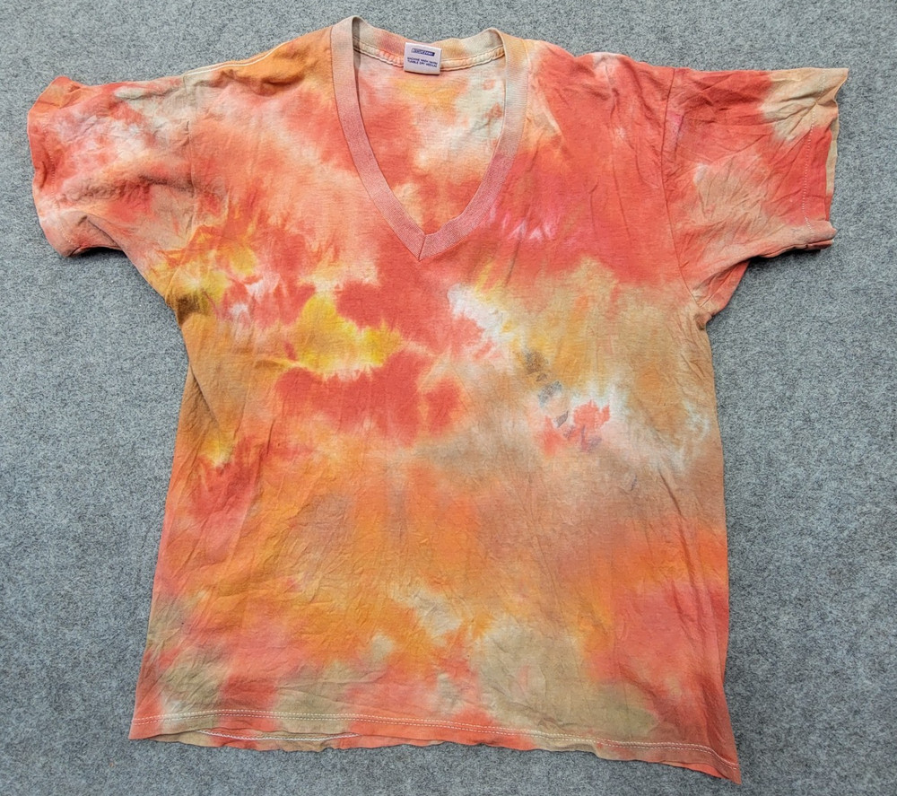 John Henry Mens Tie Dye T-Shirt Size L (42-44) Combed Cotton USA Made