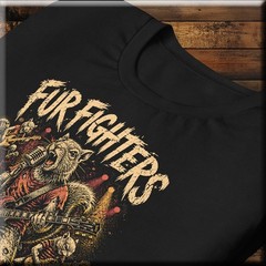 Fur Fighters – 90s Retro-Vintage Grunge – Animal Parody Music Band Tee