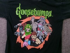 Goosebumps Shirt Mens L Black Slappy the Dummy 90s TV Books Causal Everyday Tee