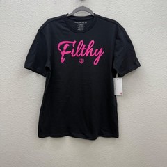 Baseball Lifestyle 101 Filthy Black Short Sleeve Graphic T Shirt Mens Large NEW