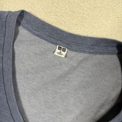 Uniqlo Men’s Blue Basic Short Sleeve Cotton Blend V-Neck T-Shirt Size XL