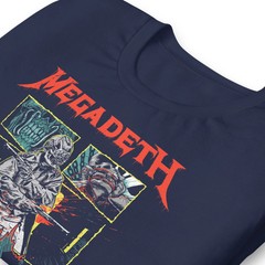 Megadeth Killing Time Jumbo Print Officially Licensed Mens T Shirt Blue