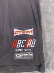 Eternity BC AD Shirt Mens M Black Red White Color Block Japan Katakana Motor 1