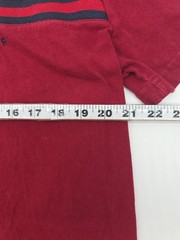 Tommy Hilfiger T-Shirt Men Large Red Embroidered Cotton Tee.#46171