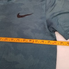 Nike Men’s Short Sleeve Dri-FIT Tee Size Medium Teal Blue Camo Print Athletic