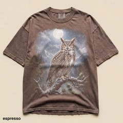 Great Horned Owl Moon Mountain Wildlife Nature Bird Comfort Tee