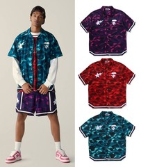 A BATHNIG APE Men’s COLOR CAMO WARM UP SS SHIRT 1M30132314 bz