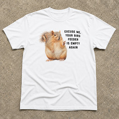Funny Squirrel Bird Feeder Shirt Backyard Wildlife Graphic Tee Gift