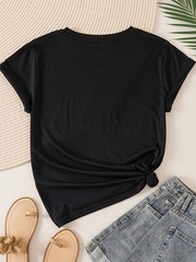 Women’s Printed Shirt Fashion Floral Print T-Shirt Casual T-Shirt Top Pullover♮