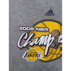 2009 NBA Champions Los Angeles Lakers Shirt Gray Tee Adidas 2000s M Medium
