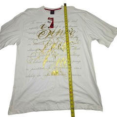 Mecca USA Vintage Y2K Gold Foil Script Graphic T-Shirt 4X NWT