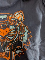 Kenzo Men’s Tiger Print T-Shirt In Dark Blue /Multi Size M Used