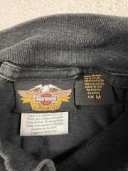 Harley-Davidson Black Turtle Neck Vintage Y2K Motorcycle Biker Long Sleeve M