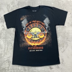Guns N’ Roses Shirt Mens Large Black Graphic Print Tour 2017 Pittsburgh PA