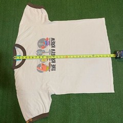 Y2K Spongebob SquarePants The Krusty krew White Ringer Tshirt – L Nickelodeon