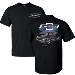 Chevrolet Classic Pickup Truck 1970s Graphic T Shirt Vintage Chevy Tee