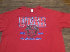 Utah The Beehive State USA United States Est 1896 XL Red T Shirt