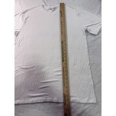 White Bamboo Cotton Blend Short Sleeve Crewneck T-Shirt Mens Large UPF 50+
