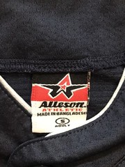 Alleson Jersey Short Sleeve Navy Blue Mens Sz Small (Eagles logo)
