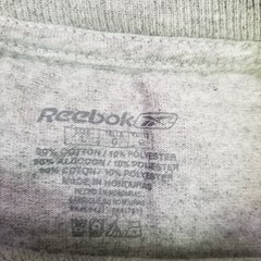 Reebok CCM Hockey Men’s Gray T-Shirt Size Large with Crossed Hockey Sticks Logo