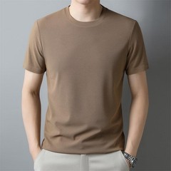Summer High-End New Mulberry Silk Round Neck T-shirt Men’s Thin Pure Color Silk