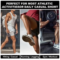 AIMPACT Men’s 3 inch Gym Workout Short Quick Dry Active Running Medium, White