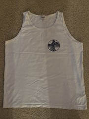 Hulas Bar & Lei Stand Disco Waikiki Beach Hawaii White Tank Sz L
