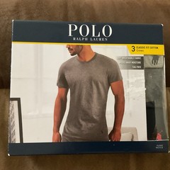 Polo Ralph Lauren Men’s Sz M Gray Black Classic Fit Crew Neck 3 Pack T-Shirt #D