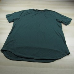 Lululemon Shirt Mens Extra Large Green Long Curved Hem Tech Performance Stretch