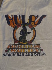 Hulas Bar & Lei Stand Disco Waikiki Beach Hawaii White Tank Sz L