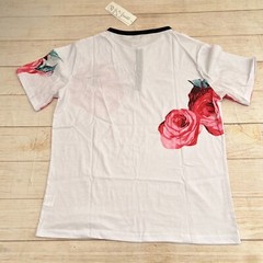 Coofandy Men’s Size M Floral Stretch Short Sleeve White T-Shirt Size XL