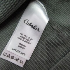 Cabelas Shirt Mens Small Long Sleeve Gray Lightweight Casual Outdoors Workout