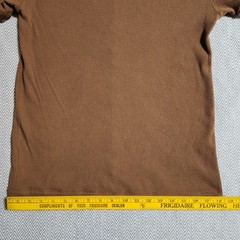 ASOS DESIGN Mens Brown Waffle Knit T-Shirt Short Sleeve 100% Cotton Large L