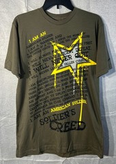U.S. Army T-Shirt Men’s Large Green Soldier’s Creed Army Strong Never Quit USA