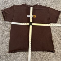 Vintage Y2k Quiksilver T Shirt Box Logo Brown Skate Streetwear Surf Size Large L