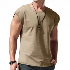 “Men’s Sleeveless T-Shirt Summer Sports Vest Casual Loose Fit Top”