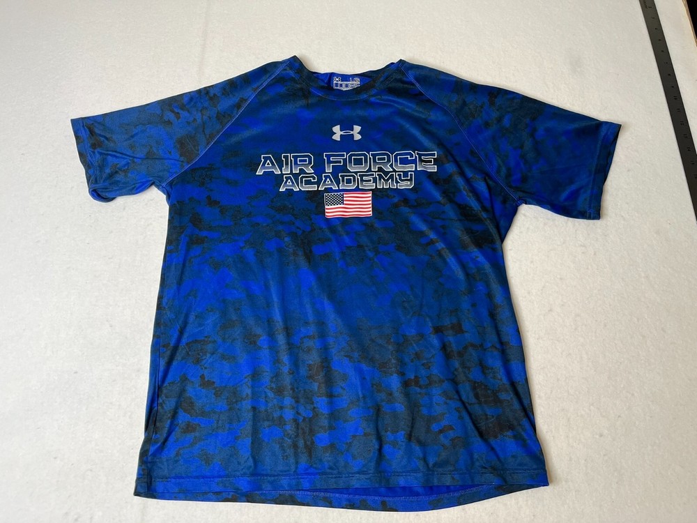 Under Armour shirt Mens Large Air Force Academy Loose Heatgear blue black