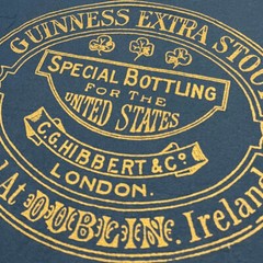 Traditional Craft Ireland Short Sleeve Airforce Blue Vintage Harp Label T-Shirt