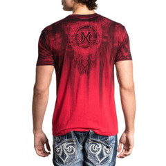 Xtreme Couture Affliction Men’s T-Shirt SHADOW WALKER Red Biker Skull S-5XL