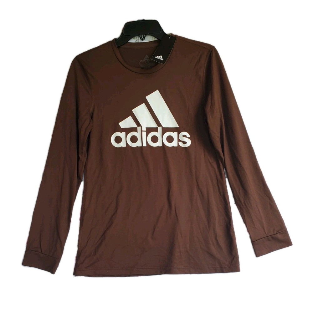 NWT Adidas Men’s Creator Tee Long Sleeve Brown Shirt Training Performance Size S