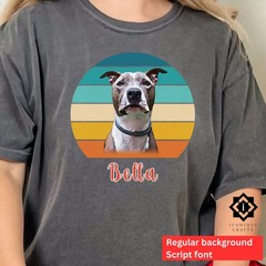 Personalized Pet Photo Comfort Tee Your Dog Cat