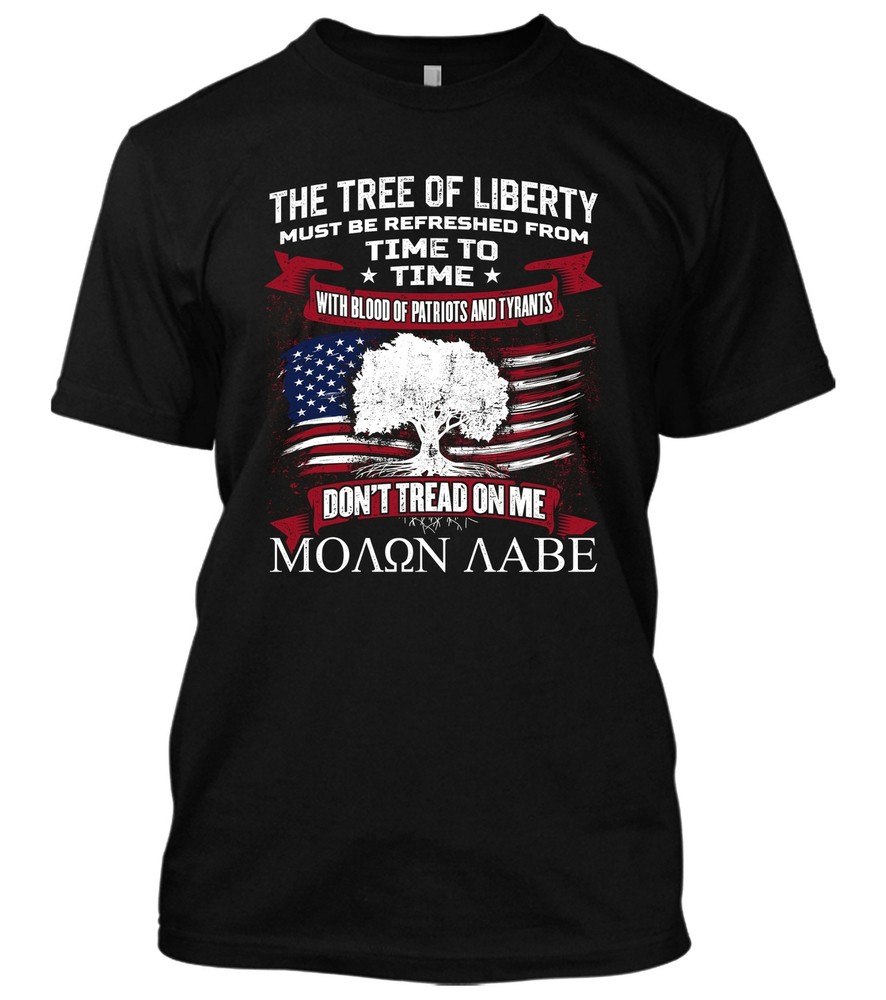 The Tree Of Liberty New Men’s Shirt Donald Trump USA Flag Patriotic Liberal Tee