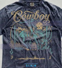 Cowboy Rodeo Wild West Bucking Horse Western Rider Comfort Tee