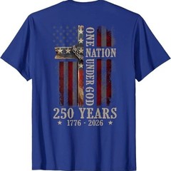 One Nation Under God 250 Years 250th Anniversary Unisex Cotton Graphic Tee
