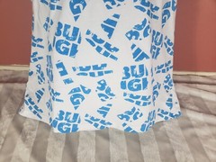 Bud Light Beer White Blue AOP Muscle Tank Top Shirt Chest Pocket Mens XL NWOT
