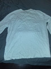Calvin Klein Jeans Men’s White XL Long Sleeve Crew Neck Logo Graphic T-Shirt