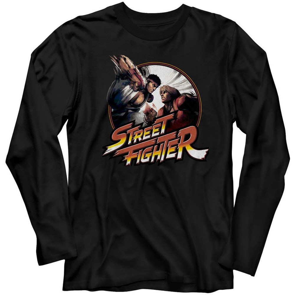 Men’s Street Fighter Punchy Long Sleeve X-Large Black
