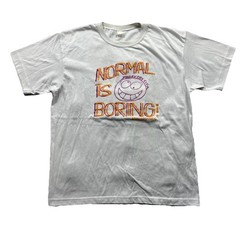 Vintage Tagaytay City Philippines Normal Is Boring White T Shirt Men’s Size L