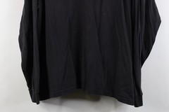Vintage 90s Streetwear Mens XL Distressed Blank Turtleneck T-Shirt Black Cotton